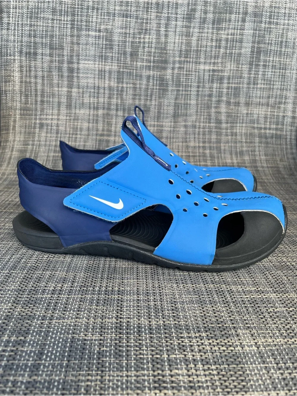 Nike Kids Sunray Protect 2 Royal Blue-Navy Sport Sandals Unisex Youth Size 3.5